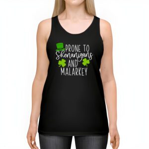 Prone To Shenanigans And Malarkey St Patricks Day Men Women Tank Top 2 2