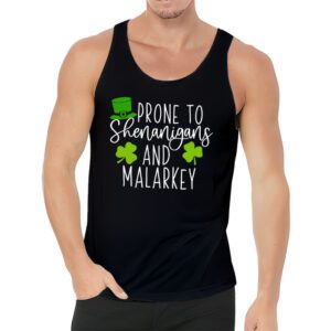 Prone To Shenanigans And Malarkey St Patricks Day Men Women Tank Top 3 2