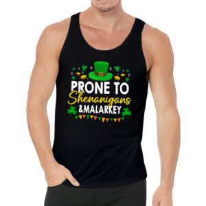 Prone To Shenanigans And Malarkey St Patricks Day Men Women Tank Top 3 5