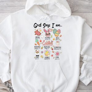 Retro God Says I Am Christian Jesus Happy Easter Day Bunny Hoodie