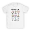 Retro God Says I Am Christian Jesus Happy Easter Day Bunny T-Shirt