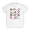Retro God Says I Am Christian Jesus Happy Easter Day Bunny T-Shirt