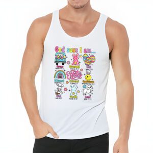 Retro God Says I Am Christian Jesus Happy Easter Day Bunny Tank Top 3 5