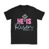 Retro Groovy He Is Risen Floral Jesus Easter Day Christians T-Shirt