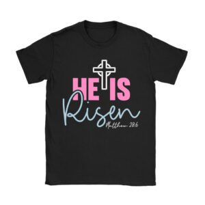 Retro Groovy He Is Risen Floral Jesus Easter Day Christians T-Shirt