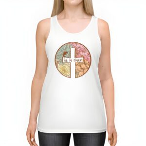 Retro Groovy He Is Risen Floral Jesus Easter Day Christians Tank Top 2 10