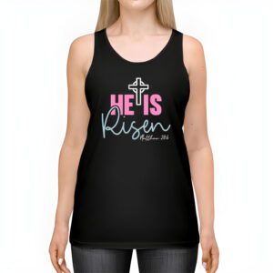 Retro Groovy He Is Risen Floral Jesus Easter Day Christians Tank Top 2 4