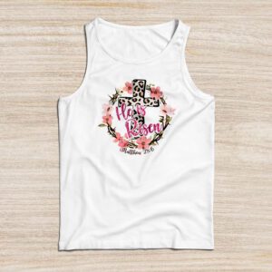 Retro Groovy He Is Risen Floral Jesus Easter Day Christians Tank Top