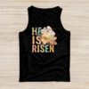 Retro Groovy He Is Risen Floral Jesus Easter Day Christians Tank Top