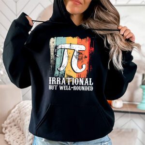 Retro Irrational But Well Rounded Pi Day Celebration Math Hoodie 1 5