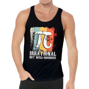 Retro Irrational But Well Rounded Pi Day Celebration Math Tank Top 3 5