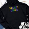 Retro Masquerade Mardi Gras Groovy Beads Parade Costume Hoodie