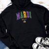 Retro Masquerade Mardi Gras Groovy Beads Parade Costume Hoodie