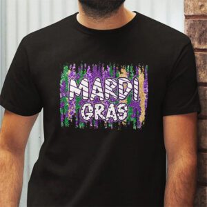 Retro Masquerade Mardi Gras Groovy Beads Parade Costume T Shirt 2 2