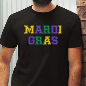 Retro Masquerade Mardi Gras Groovy Beads Parade Costume T Shirt 2 3