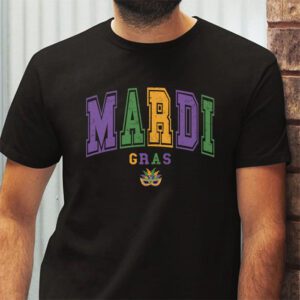 Retro Masquerade Mardi Gras Groovy Beads Parade Costume T Shirt 2 5