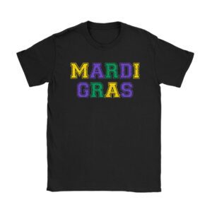 Retro Masquerade Mardi Gras Groovy Beads Parade Costume T-Shirt