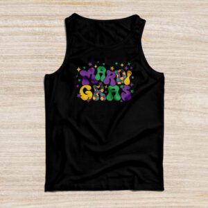 Retro Masquerade Mardi Gras Groovy Beads Parade Costume Tank Top