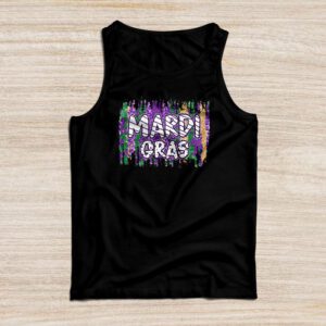 Retro Masquerade Mardi Gras Groovy Beads Parade Costume Tank Top