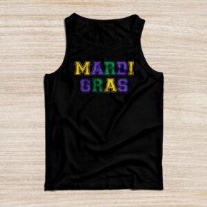 Retro Masquerade Mardi Gras Groovy Beads Parade Costume Tank Top