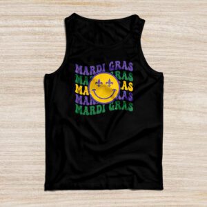 Retro Masquerade Mardi Gras Groovy Beads Parade Costume Tank Top