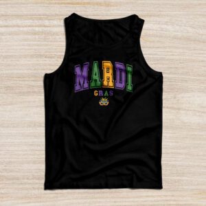 Retro Masquerade Mardi Gras Groovy Beads Parade Costume Tank Top