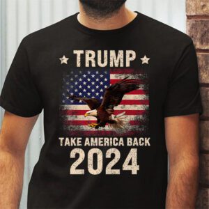 Retro Trump 2024 Take America Back American Flag Trump 2024 T Shirt 2 2