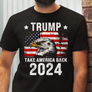 Retro Trump 2024 Take America Back American Flag Trump 2024 T Shirt 2