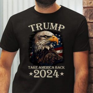 Retro Trump 2024 Take America Back American Flag Trump 2024 T Shirt 2 5