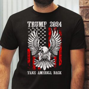 Retro Trump 2024 Take America Back American Flag Trump 2024 T Shirt 2 6