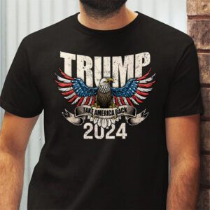 Retro Trump 2024 Take America Back American Flag Trump 2024 T Shirt 2 7