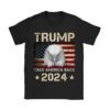 Retro Trump 2024 Take America Back American Flag Trump 2024 T-Shirt