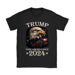 Retro Trump 2024 Take America Back American Flag Trump 2024 T-Shirt