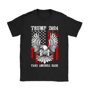 Retro Trump 2024 Take America Back American Flag Trump 2024 T-Shirt