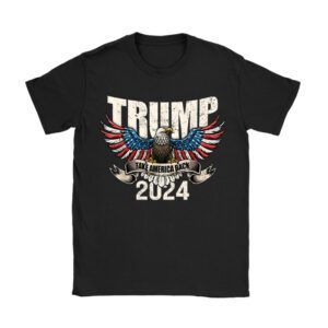 Retro Trump 2024 Take America Back American Flag Trump 2024 T-Shirt