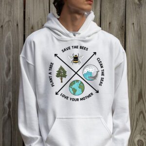 Save Bees Rescue Animals Recycle Plastic Earth Day Hoodie 2 2