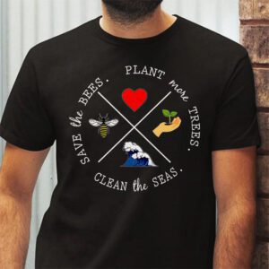 Save Bees Rescue Animals Recycle Plastic Earth Day T Shirt 2 1