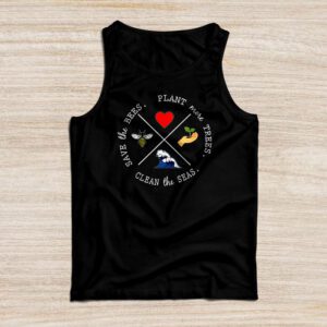 Save Bees Rescue Animals Recycle Plastic Earth Day Tank Top