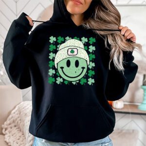 Shamrock Smile Face Disco Retro Groovy St Patricks Day Lucky Hoodie 1 4