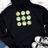 Shamrock Smile Face Disco Retro Groovy St Patricks Day Lucky Hoodie