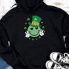 Shamrock Smile Face Disco Retro Groovy St Patricks Day Lucky Hoodie