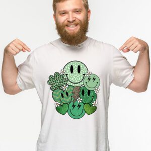 Shamrock Smile Face Disco Retro Groovy St Patricks Day Lucky T Shirt 2 1