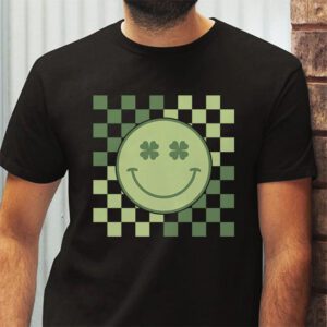 Shamrock Smile Face Disco Retro Groovy St Patricks Day Lucky T Shirt 2 2