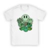 Shamrock Smile Face Disco Retro Groovy St Patricks Day Lucky T-Shirt