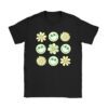 Shamrock Smile Face Disco Retro Groovy St Patricks Day Lucky T-Shirt