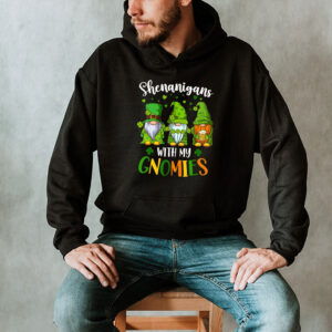 Shenanigans With My Gnomies Shamrock Happy St Patricks Day Hoodie 2 1