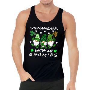 Shenanigans With My Gnomies Shamrock Happy St Patricks Day Tank Top 3