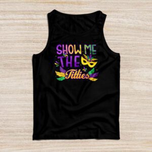 Show Me The Titties Funny Mardi Gras Festival Party Costume Tank Top