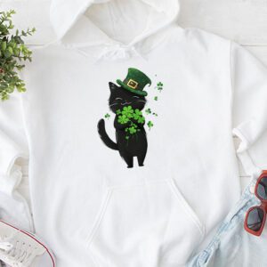 St Patricks Day Cat Shamrock For Men Women Celebration Cool Hoodie 1 1