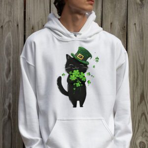 St Patricks Day Cat Shamrock For Men Women Celebration Cool Hoodie 2 1